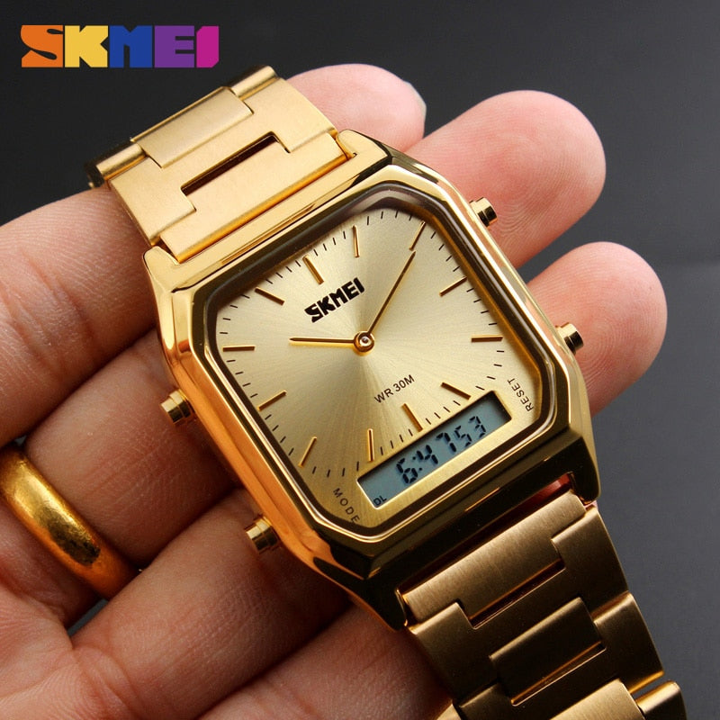 SKMEI Fashion Casual Watch Men Digital Dual Time Sports Chronograph 3bar Waterproof Quartz Wristwatches relogio masculino 1220 - Executive-Skincare