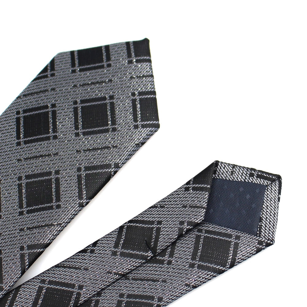 New Men&#39;s Casual Slim Ties Classic Polyester Woven Party Neckties Fashion Plaid Dots Man Neck Tie For Wedding Business Male Tie - Executive-Skincare