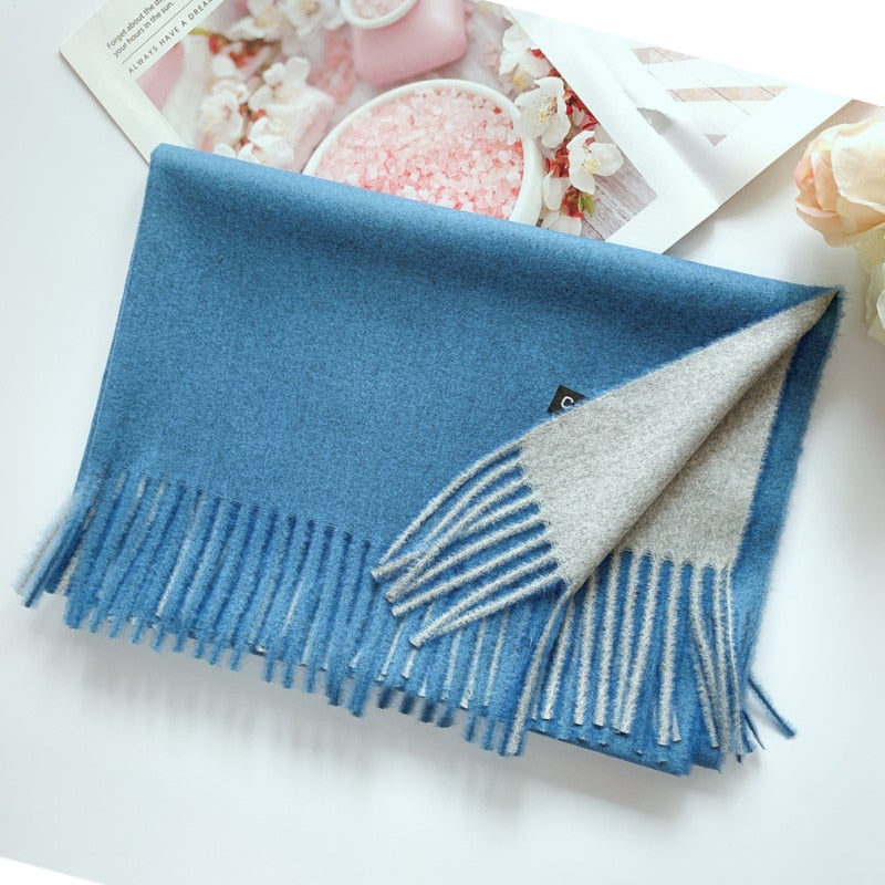 200*70cm Fashion Autumn Winter Warm Cashmere Scarf Dot Pattern Long Tassels Women Thicken Wrap Shawl Lady muffler Wool Pashmina - Executive-Skincare