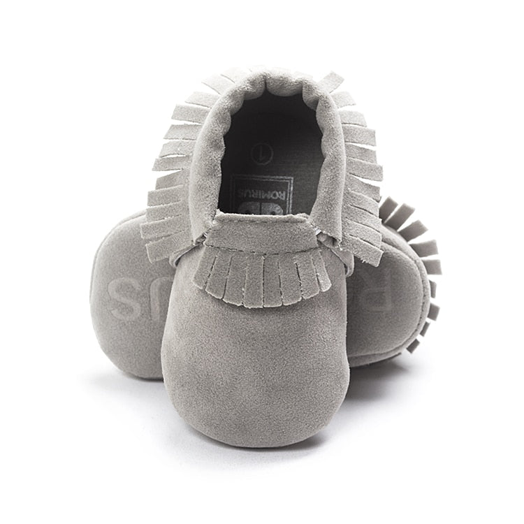 Baywell PU Suede Leather Newborn Baby Moccasins Shoes Soft Soled Non-slip Crib First Walker - Executive-Skincare