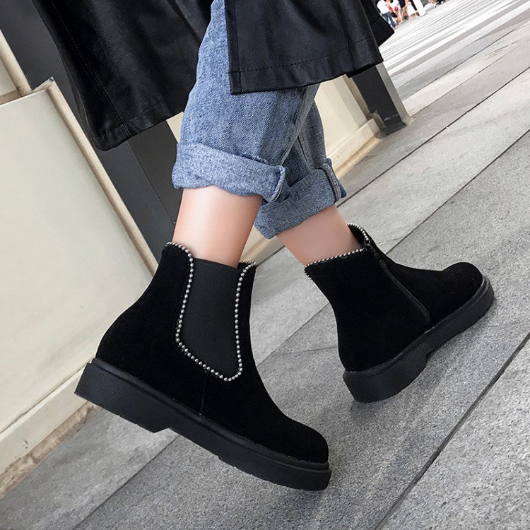 Women's Boots Autumn And Winter 
The New fashion Round head Metal - Executive-Skincare