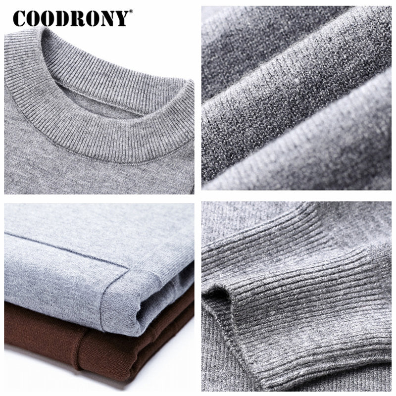 COODRONY Mens Sweaters 2020 Winter Christmas Sweater Men Pullover Men Cashmere Turtleneck Pull Homme Clothes Jersey Hombre H007 - Executive-Skincare