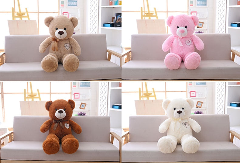 1pc 90/110cm Big baby cute Teddy bear Studded Plush toys lovely bear dolls Gifts for girls Children kids birthday Christmas gift - Executive-Skincare