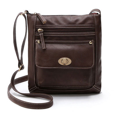 European New Style Women Messenger Bags Portable Button Ladies Crossbody Shoulder Bag Vintage PU Leather Womens Bags A582 - Executive-Skincare