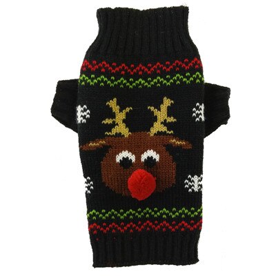 DOGGYZSTYLE Dog Sweater Christmas Clothes Winter Reindeer Hoodies Small Medium Xmas Pet Puppy Jumper Clothing XXS-M - Executive-Skincare