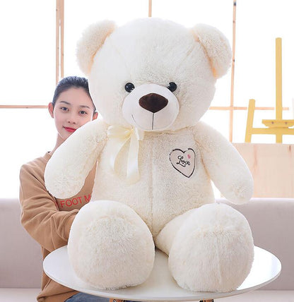 1pc 90/110cm Big baby cute Teddy bear Studded Plush toys lovely bear dolls Gifts for girls Children kids birthday Christmas gift - Executive-Skincare