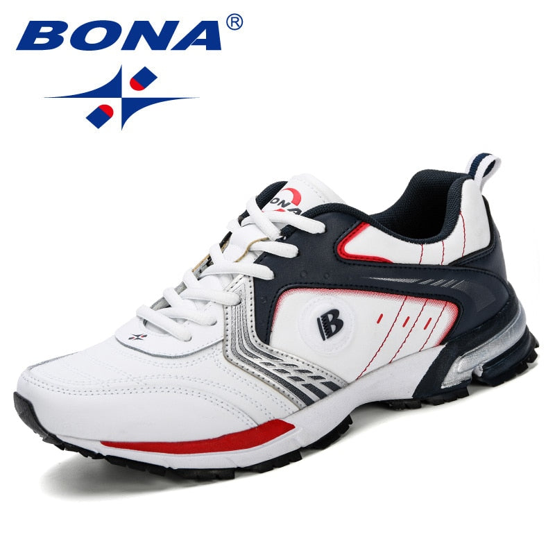 BONA Running Shoes Men Fashion Outdoor Light Breathable Sneakers Man Lace-Up Sports Walking Jogging Shoes Man Comfortable - Executive-Skincare