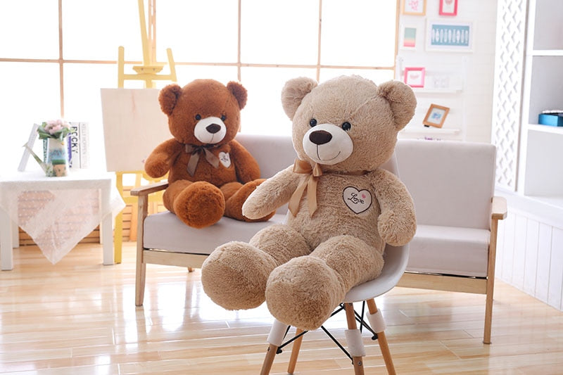 1pc 90/110cm Big baby cute Teddy bear Studded Plush toys lovely bear dolls Gifts for girls Children kids birthday Christmas gift - Executive-Skincare