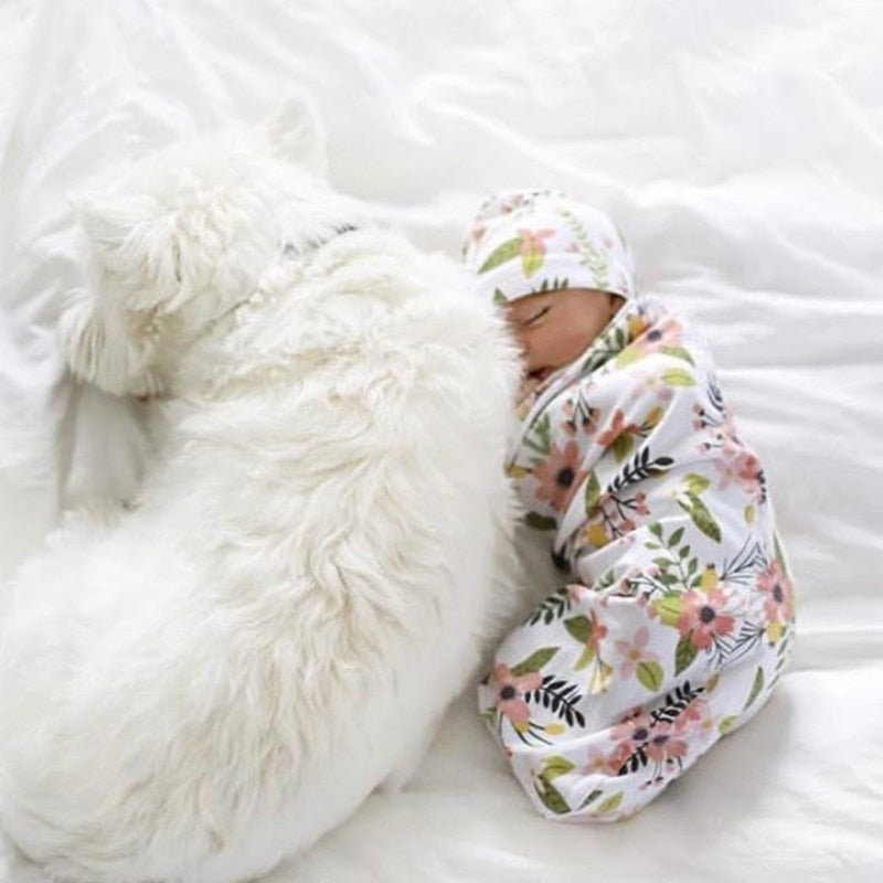 Baby Swaddle Blanket +Cap Newborn Cocoon Wrap Cotton Sack Bedding Swaddling Bag - Executive-Skincare