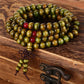 Trendy 8mm 108 Natural Wooden beads Tibetan Buddhist Meditation Bracelet For Men Women Bangles Jewelry - Executive-Skincare