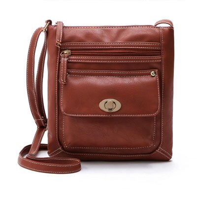 European New Style Women Messenger Bags Portable Button Ladies Crossbody Shoulder Bag Vintage PU Leather Womens Bags A582 - Executive-Skincare