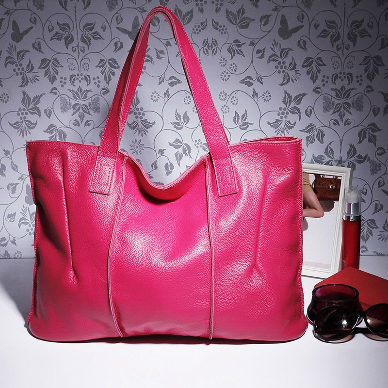 100% Genuine Leather Bag Large Women Leather Handbags Famous Brand Women Tote Bags Big Ladies Shoulder Bag AWM108 - Executive-Skincare