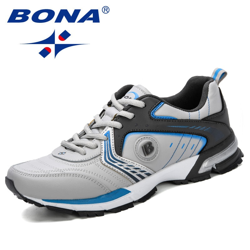 BONA Running Shoes Men Fashion Outdoor Light Breathable Sneakers Man Lace-Up Sports Walking Jogging Shoes Man Comfortable - Executive-Skincare