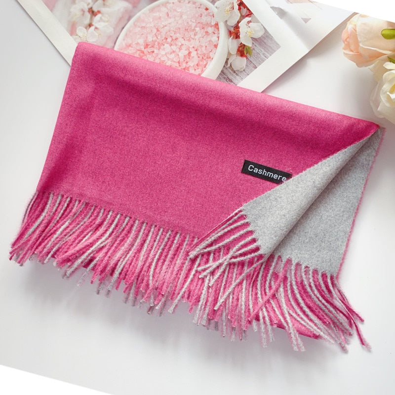 200*70cm Fashion Autumn Winter Warm Cashmere Scarf Dot Pattern Long Tassels Women Thicken Wrap Shawl Lady muffler Wool Pashmina - Executive-Skincare