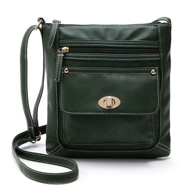 European New Style Women Messenger Bags Portable Button Ladies Crossbody Shoulder Bag Vintage PU Leather Womens Bags A582 - Executive-Skincare