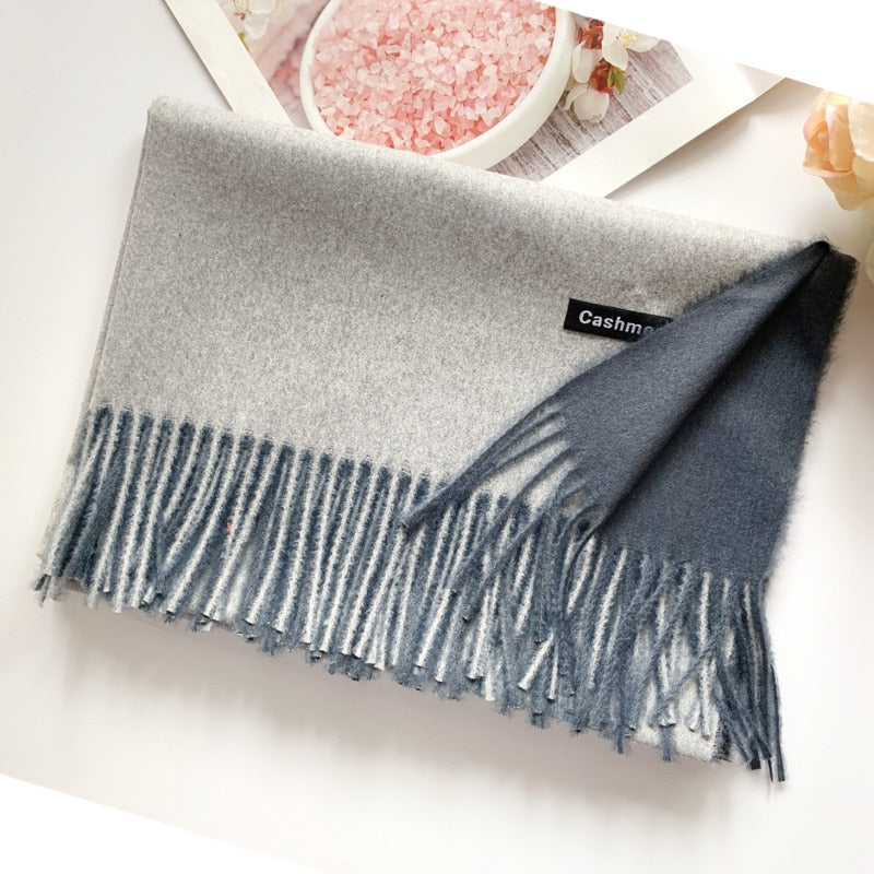 200*70cm Fashion Autumn Winter Warm Cashmere Scarf Dot Pattern Long Tassels Women Thicken Wrap Shawl Lady muffler Wool Pashmina - Executive-Skincare