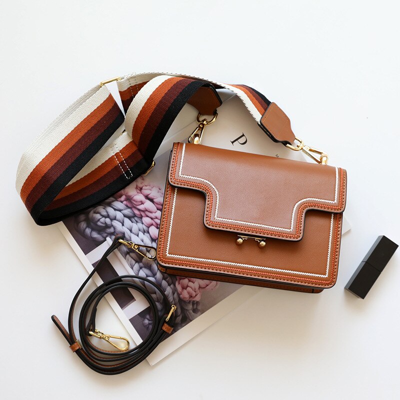 Fashion Genuine Leather Small Flap Bag Luxury Handbags Women Bags Designer High Quality Female Shoulder Crossbody Bags Organ bag - Executive-Skincare