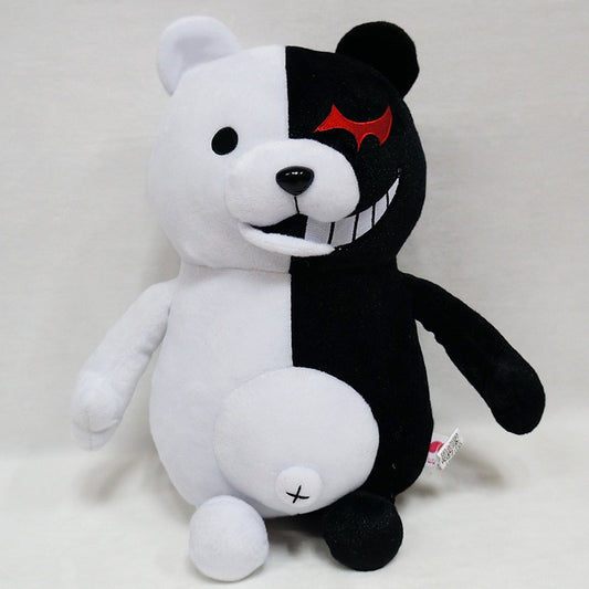 Dangan Ronpa Super Danganronpa 2 Monokuma Black &amp; White Bear Plush Toy Soft Stuffed Animal Dolls Birthday Gift for Children Kids - Executive-Skincare