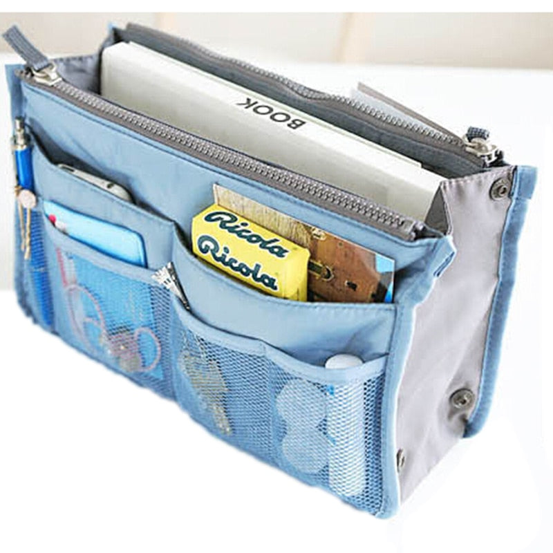 Organizer Insert Bag Women Nylon Travel Insert Organizer Handbag Purse Large liner Lady Makeup Cosmetic Bag Cheap Female Tote - Executive-Skincare