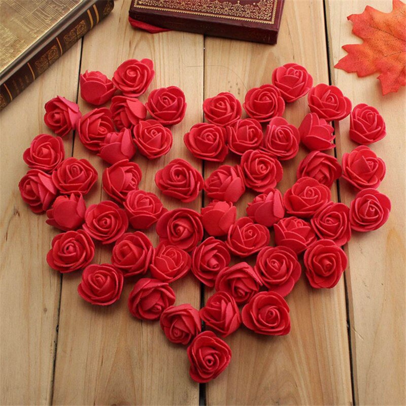 50/100/200 Pieces Artificial Flowers 3CM PE Teddy of Bear Roses Head Wedding Decoration Immortal Blossoms Valentine&#39;s Day Gifts - Executive-Skincare