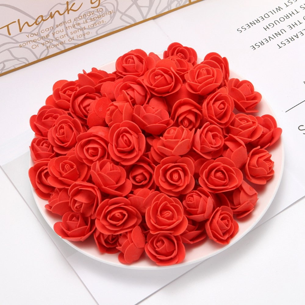 Teddy Bear of Roses PE Flowers Valentine&#39;s Day Diy Gifts Box Needlework Foam Model Artificial Flowers Christmas Home Decorations - Executive-Skincare