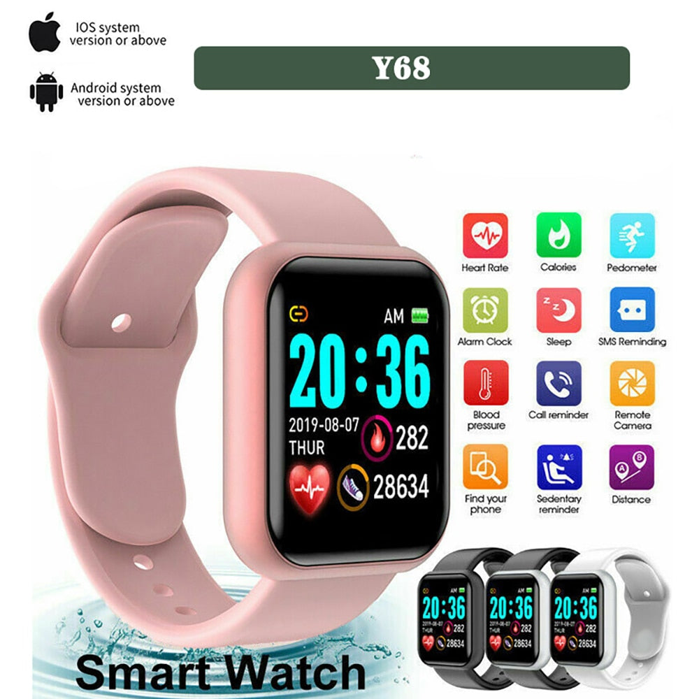 Smart Watch Women Men Kids Wristwatch Heart Rate Sports Smartwatches Electronic Clock Fitness Monitor Men Gift Reloj inteligente - Executive-Skincare