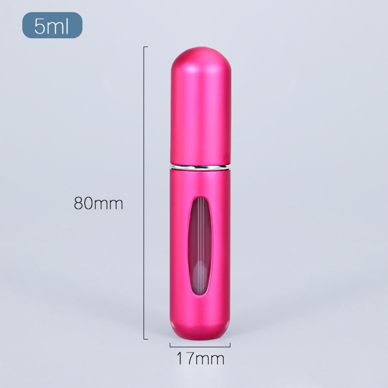 5ml Perfume Atomizer Portable Liquid Container For Cosmetics Mini Aluminum Spray Alcochol Empty Bottle  Refillable For Traveling - Executive-Skincare