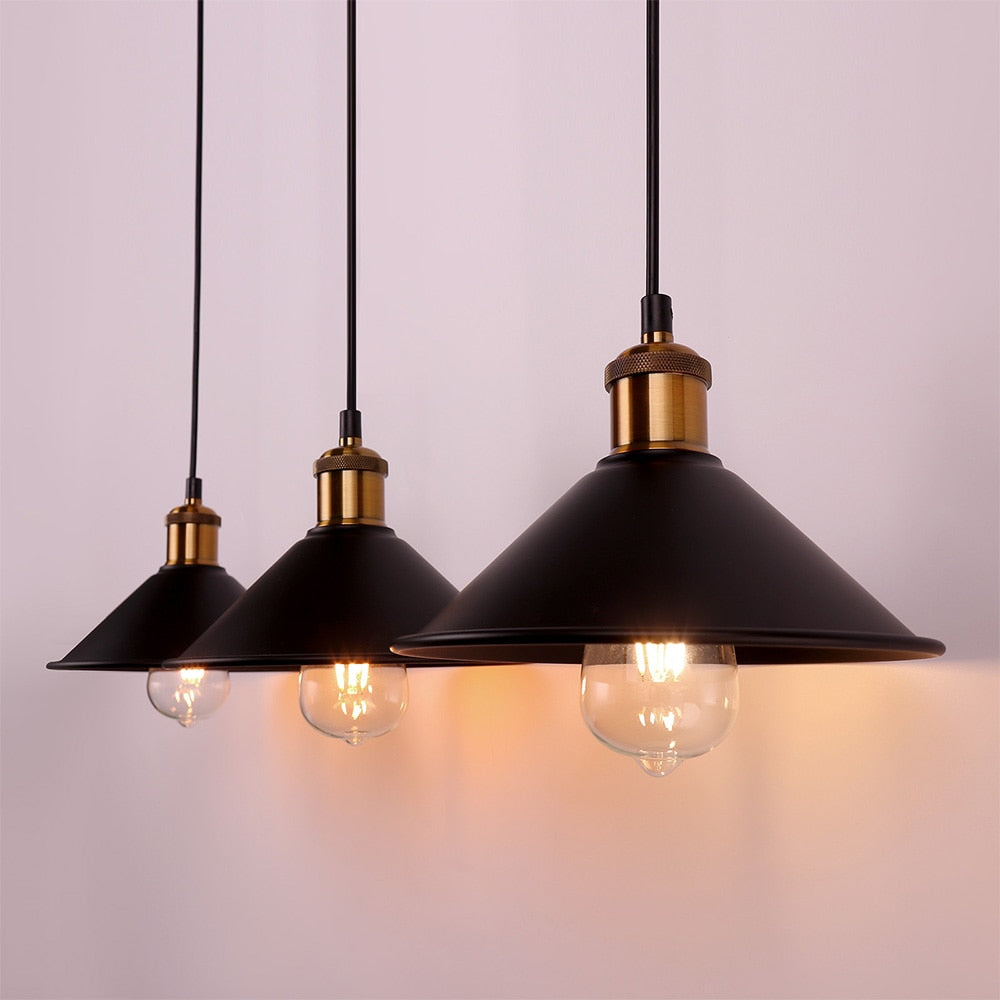 Industrial Retro Iron Interior Decoration LED E27 Pendant Light for Bedroom Kitchen Restaurant Bar Balcony Small Pendant Lamps - Executive-Skincare