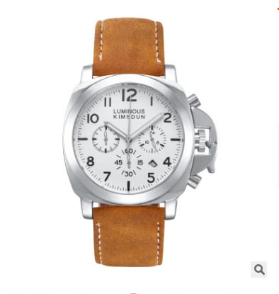 Luxury Top Brand Sport Watch Men Waterproof Quartz Brown Leather Military Wrist Watch Men Army Clock Male relojes hombre hodinky - Executive-Skincare