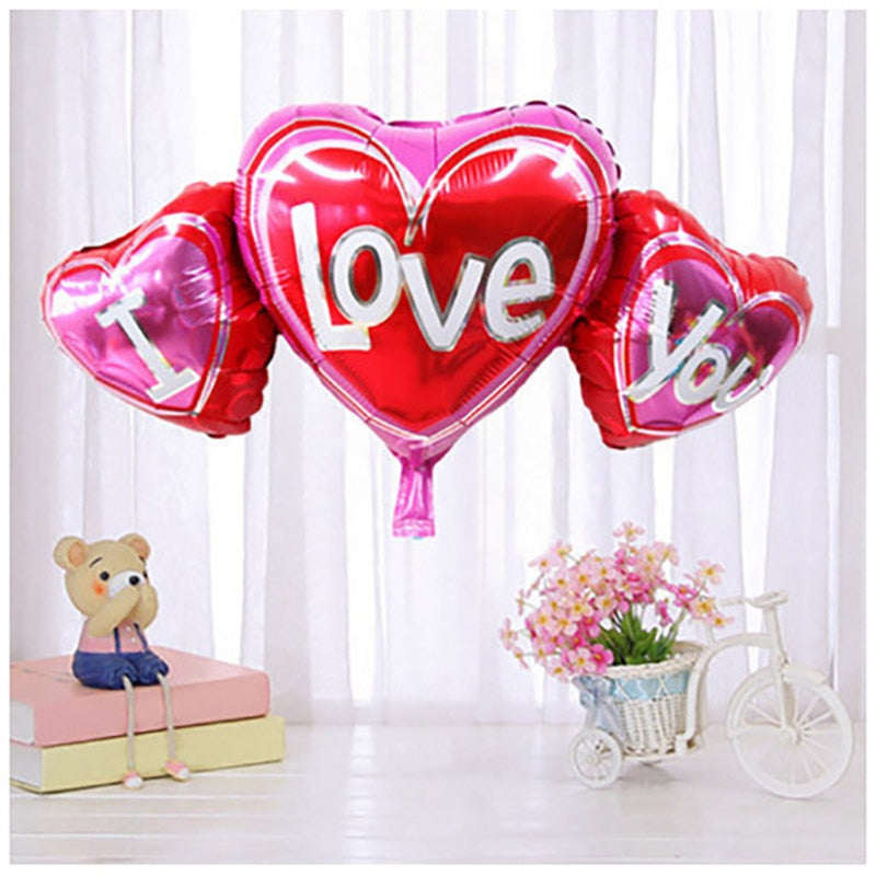 I Love You Kiss Me Lips Love Foil Balloon For Valentines Day Decoration Wedding Anniversary Inflatable Balloon Birthday Gifts - Executive-Skincare