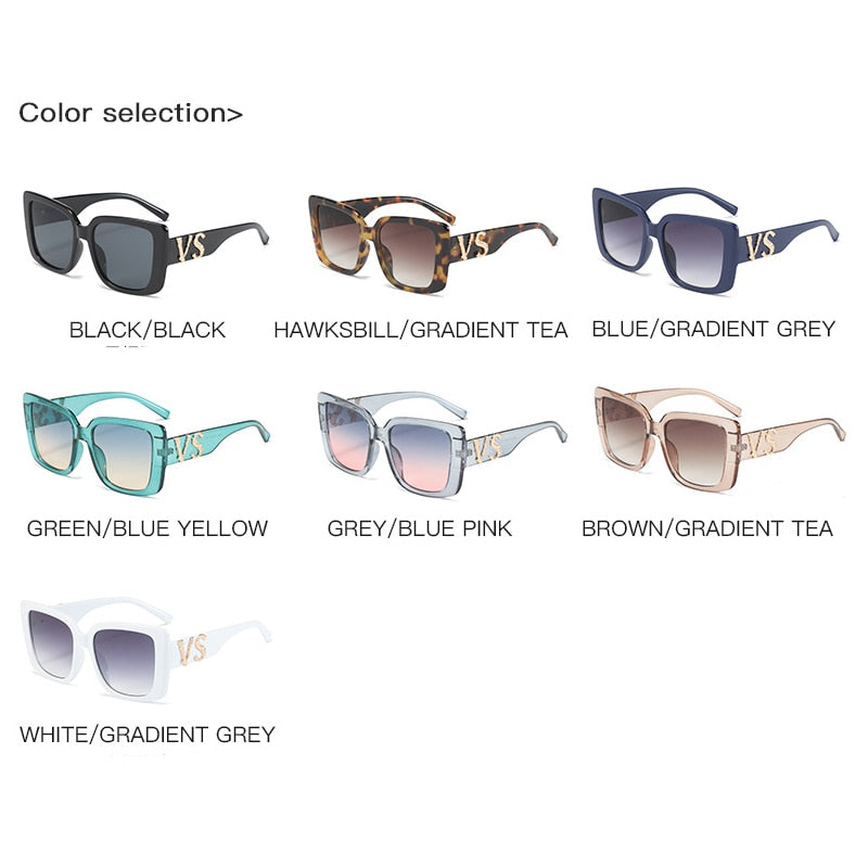 Luxury Design Sunglasses For Women Men Fashion Retro Vintage Male Female Square Summer Car Driving UV400 Sun Glasses Eyeglasses - Executive-Skincare