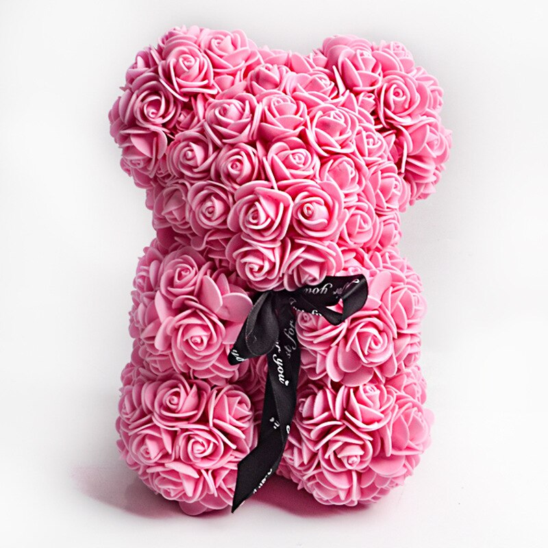 2022 Dropshipping 25cm Rose Bear Artificial Flower Rose Teddy Bear Mothers Valentine&#39;s Day Christmas Birthday Gift Wedding Decor - Executive-Skincare