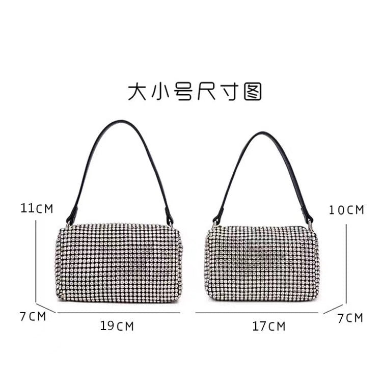 2022 AW New Rhinestone Handbag for Women Bag Diamonds Shoulder Bag Purse Ladies Female Crossbody Bag shining diamond bag - Executive-Skincare