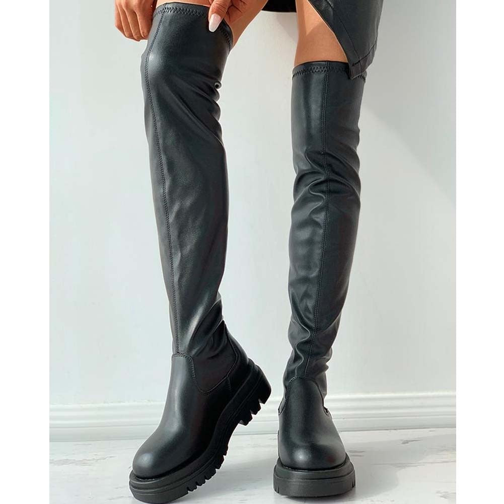 DORATASIA Brand New Female Platform Thigh High Boots Fashion Slim Chunky Heels Over The Knee Boots Women Party Shoes Woman - Executive-Skincare