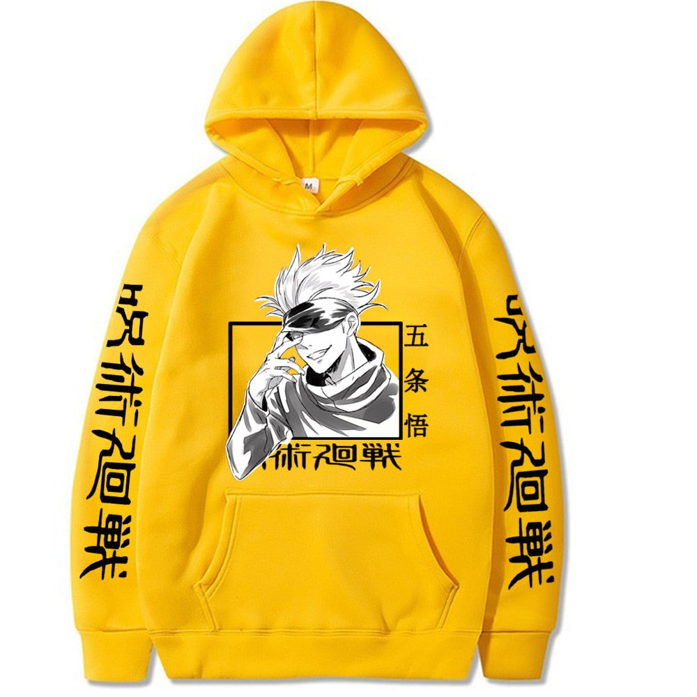 Jujutsu Kaisen Hoodie Hip Hop Anime Pullovers Tops Loose Long Sleeves Autumn Man Cloth - Executive-Skincare