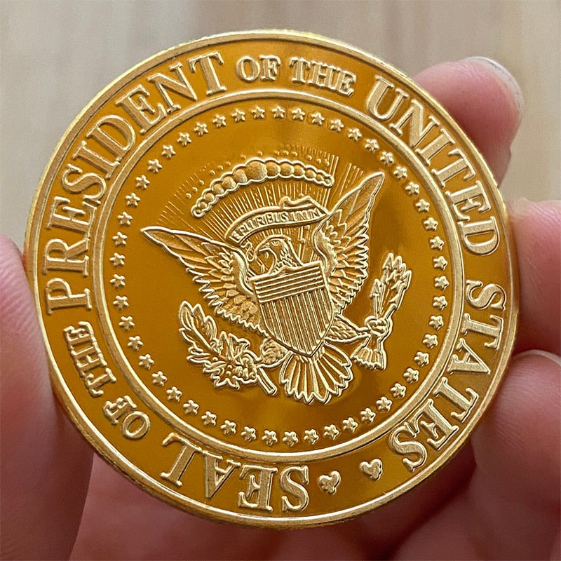 Collectible Gold Coins US Donald Trump Commemorative Coin &quot;Second Presidential Term 2021-2025 IN GOD WE TRUST&quot; - Executive-Skincare