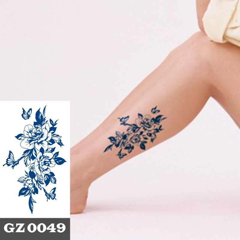 1Pcs Ink Juice Butterfly Text Tattoos Body Art Waterproof Temporary Tattoo Sticker For Men Women - Executive-Skincare