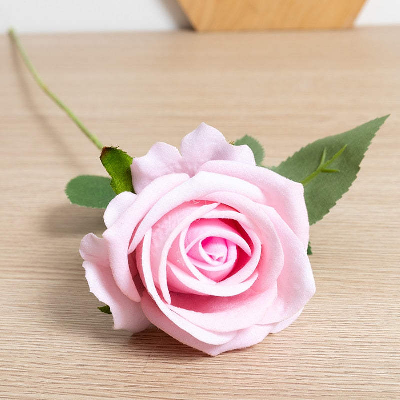 1pc/5pc Beautiful Silk Artificial Rose Flowers Wedding Home Table Decor Long Bouquet Arrange Fake Plant Valentine&#39;s Day Presents - Executive-Skincare