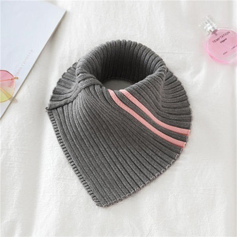 Autumn Winter Women&#39;s Scarf Wild Warm Protect Cervical Spine Stretch Knitted Fake Collar Wool High Neck Pullover Bib Female U18 - Executive-Skincare