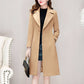 Autumn and Winter 2022 Korean Version Woolen Coat Women&#39;s Medium Long Knee Down Waist Suit Collar Wool Coat - Executive-Skincare