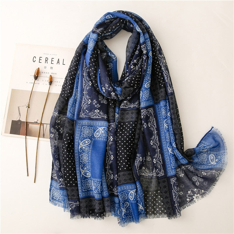 2022 New Women Cotton Scarf Winter Warm Neck Shawls and Wraps Blanket Scarfs Hijabs Headband Pashmina Female Store Foulard - Executive-Skincare