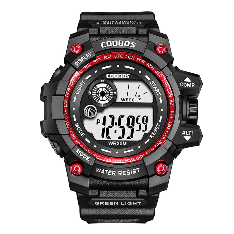 COOBOS New Men LED Digital Watches Luminous Fashion Sport Waterproof Watches For Man Date Army Military Clock Relogio Masculino - Executive-Skincare