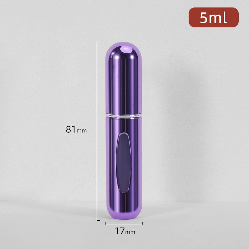 5ml Perfume Atomizer Portable Liquid Container For Cosmetics Mini Aluminum Spray Alcochol Empty Bottle  Refillable For Traveling - Executive-Skincare