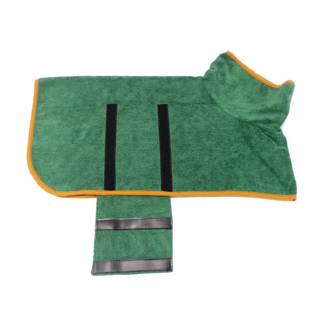 Pet Drying Coat Absorbent Bathrobe Towel Large Medium Small Dog Cat Super Fast Drying Moisture Bath Bags Robe Soft Adjustable - Executive-Skincare