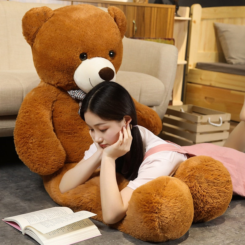 Giant 95/120/140cm Soft Teddy Bear Plush Toys Pink&amp;Brown Bear Super Big Hugging Pillow Animal Cushion Children Birthday Gift - Executive-Skincare