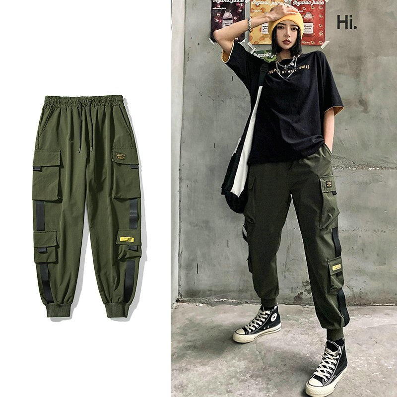 2020 Mens Cargo Pants Multi Pocket Harem Pants Male Streetwear Fashion Mens Casual Jogging Pants New Elastic Waist Trousers 5XL - Executive-Skincare