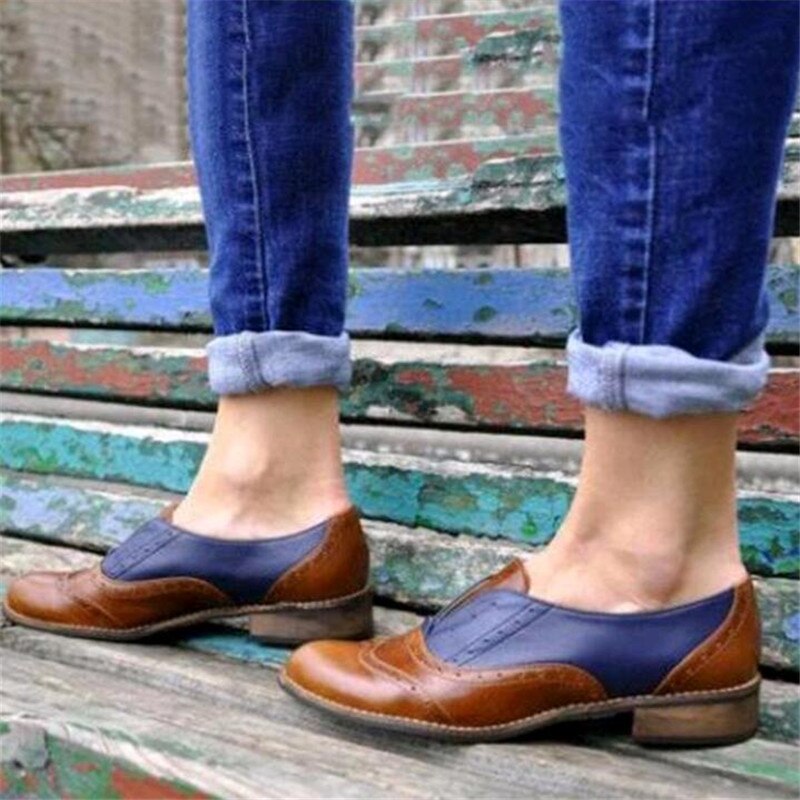 2021 New Style Women Flat Shoes Round Toe Oxford Shoes Woman PU Women Bullock Shoes Free Shipping ghn67 - Executive-Skincare