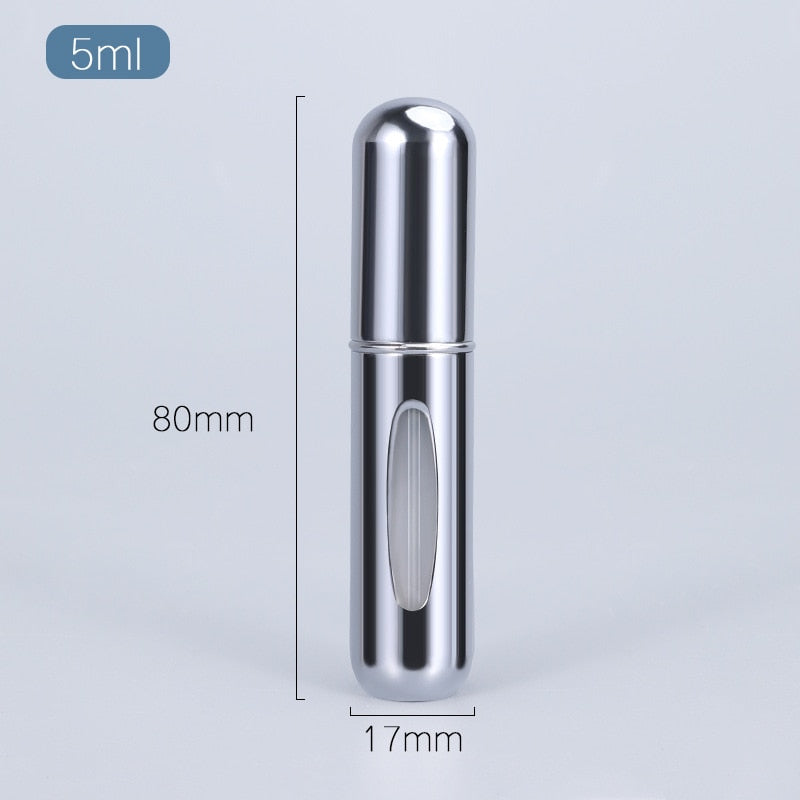 5ml Perfume Atomizer Portable Liquid Container For Cosmetics Mini Aluminum Spray Alcochol Empty Bottle  Refillable For Traveling - Executive-Skincare