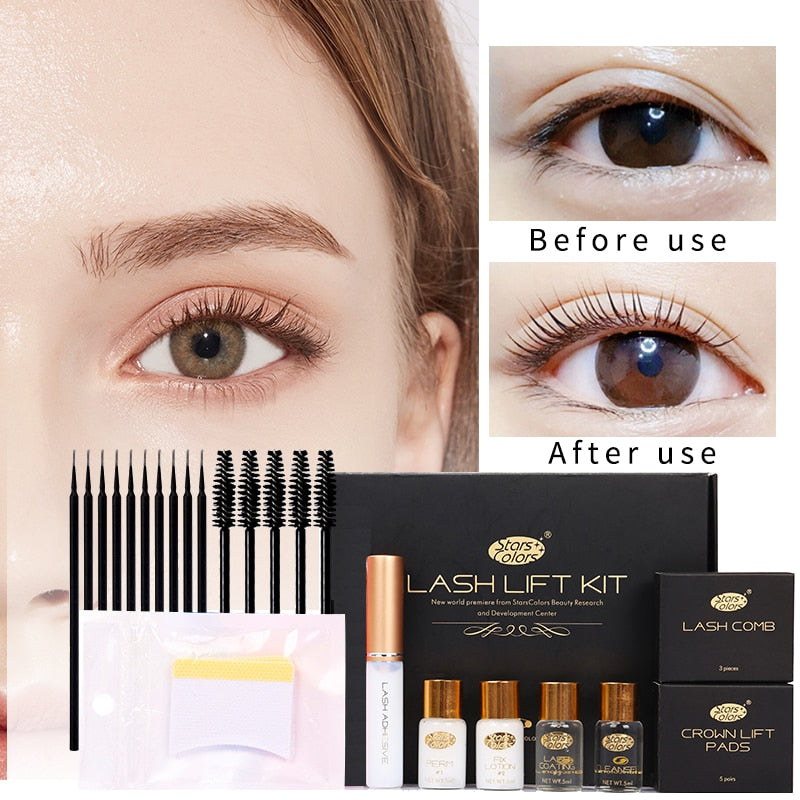 Drop shipping Fast Perm Mini Eyelash Kit Lashes lift Cilia Make Up Perming Lifting Growth Treatments Brushes Pads Beauty Tools - Executive-Skincare