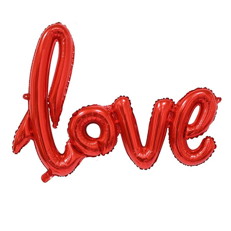 Red Love Valentine Balloons Heart Baloon for Engagement Wedding Decoration I Love You Background Photo Prop Valentines Day Decor - Executive-Skincare